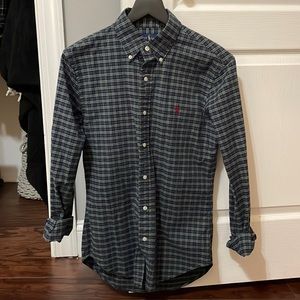 Men’s Button Down Plaid Dress Shirt (Size: S), Slim Fit, Stretch - Ralph Lauren